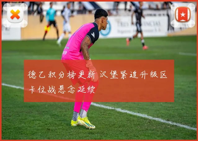 德乙积分榜更新 汉堡紧追升级区 卡位战悬念延续